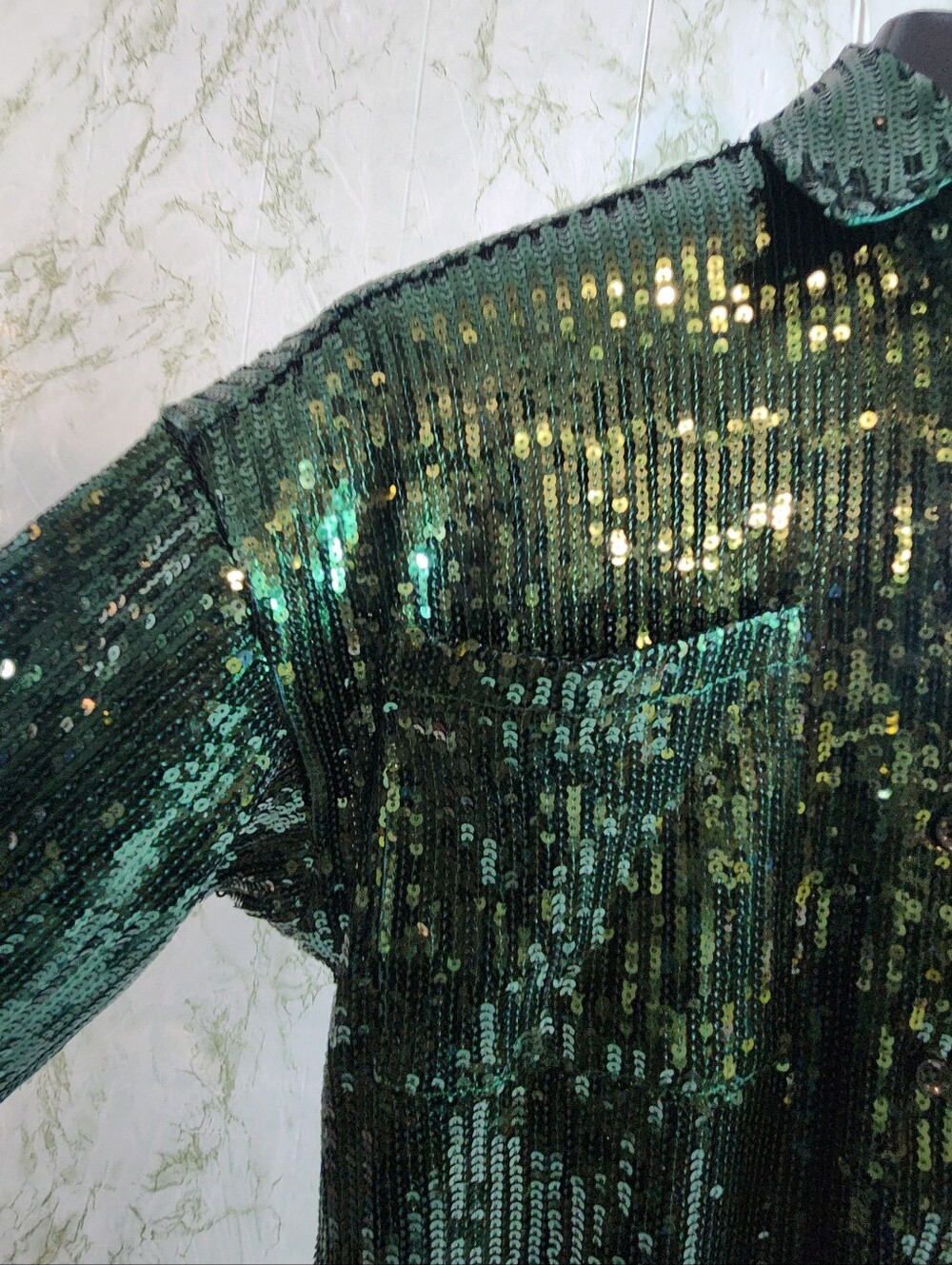 Curations DEBBIE DENMOM Sequin Button Down - Picture 2 of 12